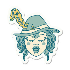 human bard character sticker