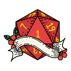 natural one d20 dice roll illustration