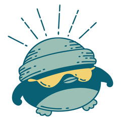 traditional tattoo style cool robin