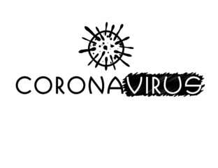 Coronavirus logo draw vetor