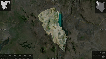 Turkana, Kenya - composition. Satellite