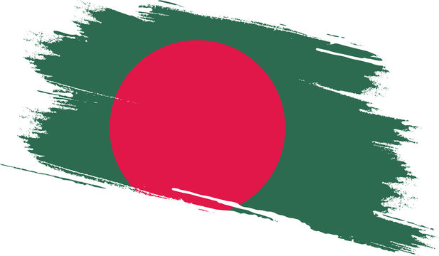 Bangladesh flag with grunge texture