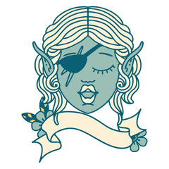 elf rogue character face illustration