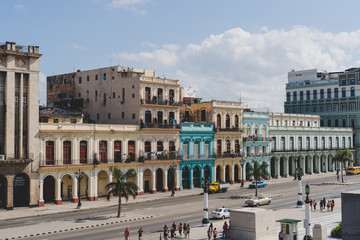 Fototapeta na wymiar A famous street in Havana, Cuba