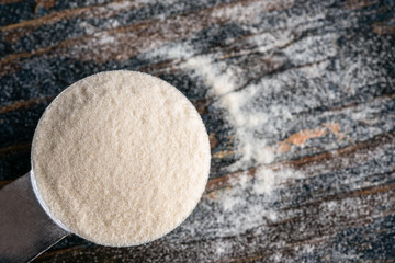 Xanthan Gum Spilled from a Teaspoon