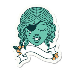 orc rogue character face sticker