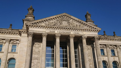 Fototapeta na wymiar German Reichtstag Parliament building in Berlin