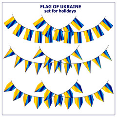 Fototapeta premium Set with flags of Ukraine. Colorful illustration with flags for web design. illustration with transparent background.