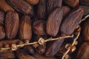dried date palm fruits or kurma, ramadan food.