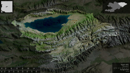 Ysyk-Köl, Kyrgyzstan - composition. Satellite