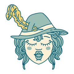 human bard character illustration