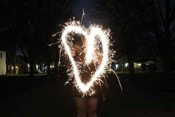 sparkler heart