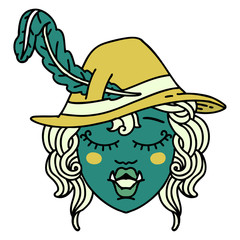 orc bard character  illustration