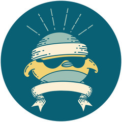 icon of tattoo style cool robin