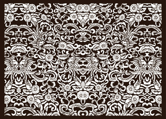 indonesian batik. indonesian batik pattern vector