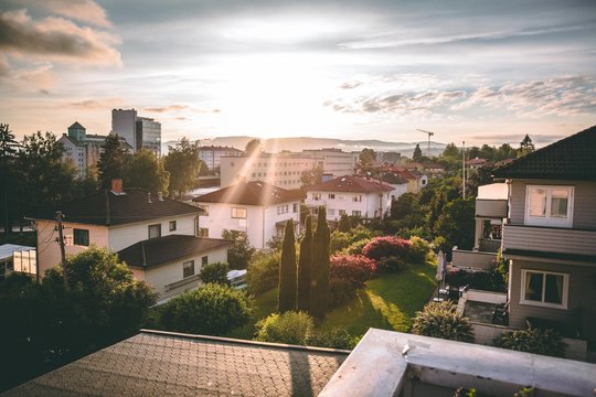 View of Oslo, Norway during sunset