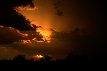 Looking at the last rays of light after the storm