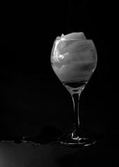 glass of water with ice