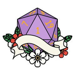 natural one d20 dice roll illustration
