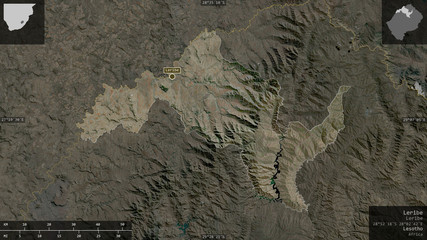 Leribe, Lesotho - composition. Satellite