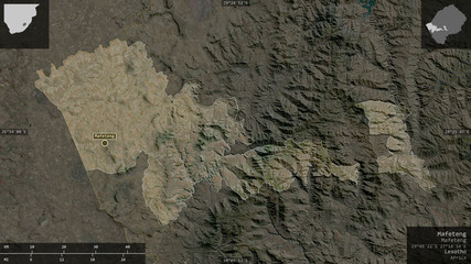 Mafeteng, Lesotho - composition. Satellite