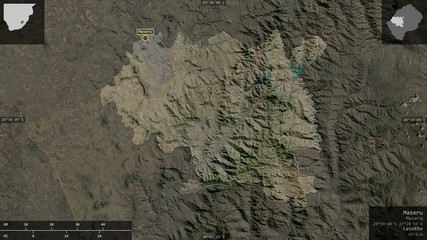 Maseru, Lesotho - composition. Satellite
