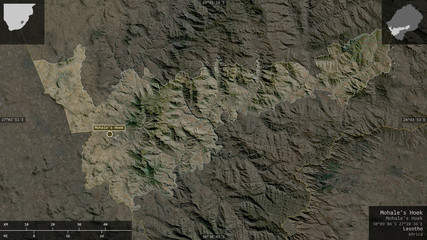 Mohale's Hoek, Lesotho - composition. Satellite