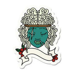 orc barbarian character face sticker