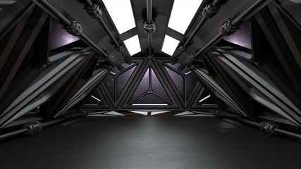 Space environment, ready for comp of your characters.3D rendering	