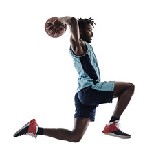 basketball player man isolated silhouette shadow © snaptitude