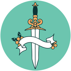icon with banner of dagger