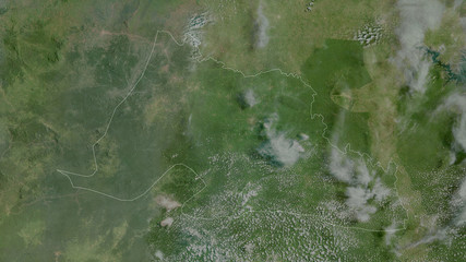 Grand Gedeh, Liberia - outlined. Satellite