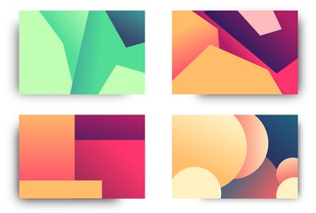 Set vector background with gradient color