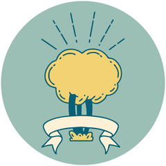 icon of tattoo style tree