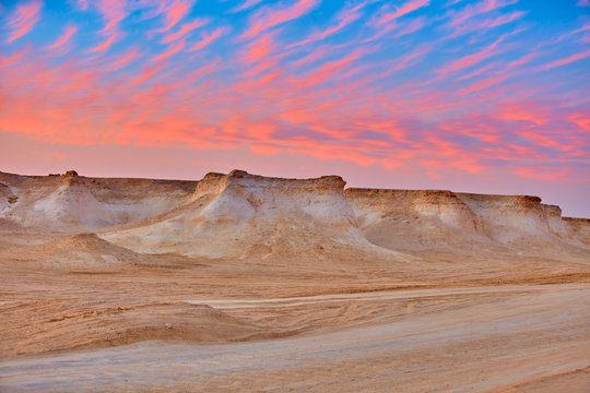 Ras Brouq resreve desert landscape Zekreet Qatar