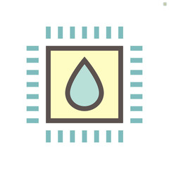 smart home and moisture control technology vector icon design.