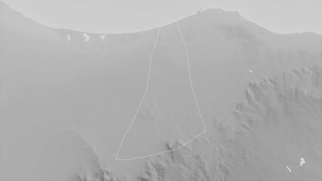 Al Jifarah, Libya - outlined. Grayscale