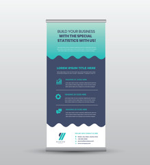 Corporate Business RollUp Banner Design | Stand Up Banner | Vertical Signage and Print Advertisement Design