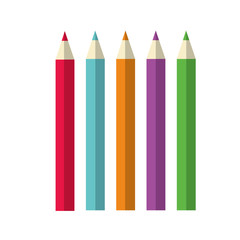 色鉛筆　シンプルでおしゃれなデザイン文具のイラスト