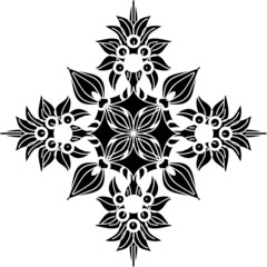 Simple Mandalas for coloring book.Vector Beautiful Mandala.vector illustration. Black color mandala on white isolated background.