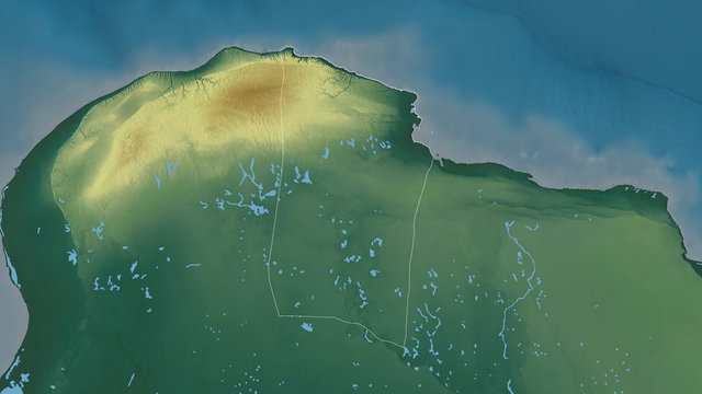 Darnah, Libya - outlined. Relief