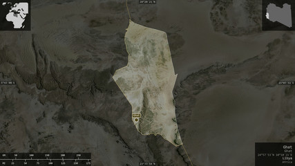 Ghat, Libya - composition. Satellite