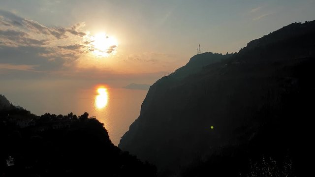 Nice sunset view of Butterfly valey in oludeniz Turkey. Its most 
famous place for holiday