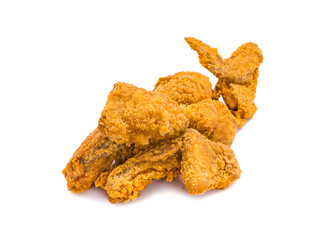Fried chicken an isolated on white background