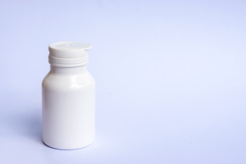 Plastic Packaging Bottle (Medical container) with Cap for Cosmetics, Vitamins, Pills or Capsules.