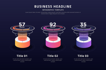 HUD style business infographic