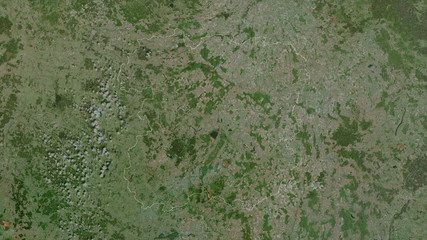 Šiauliai, Lithuania - outlined. Satellite
