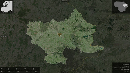 Utenos, Lithuania - composition. Satellite