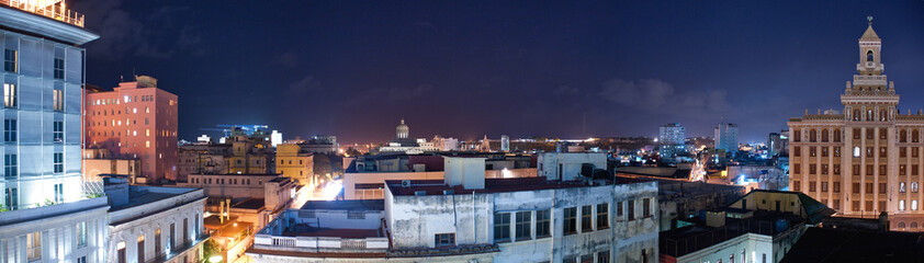 panoramic view of havana building at night - 340123970