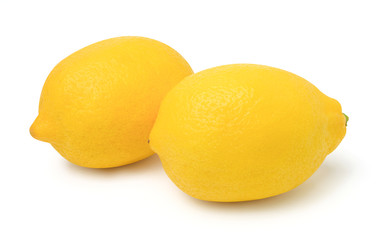 Lemons fruit isolated on white background,with clipping path.